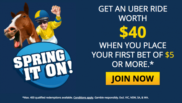 $40 Uber ride Promo Code Voucher from Sportsbet.com.au